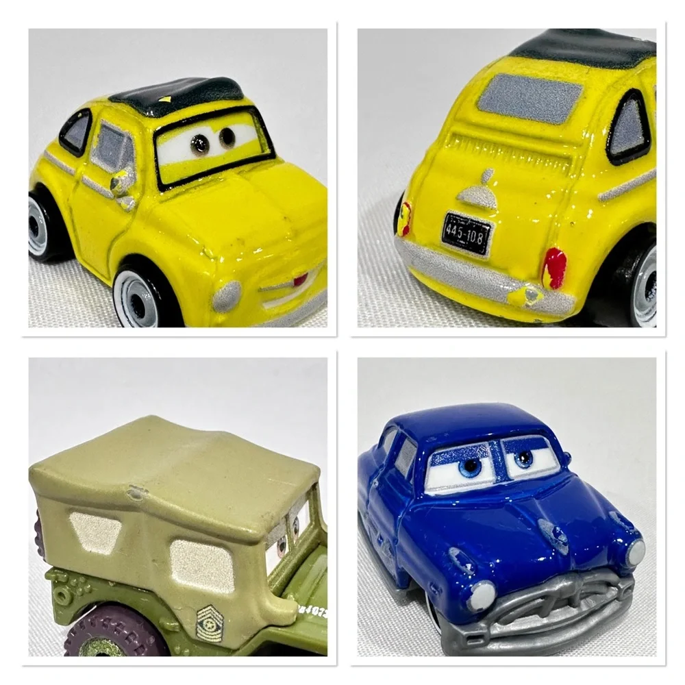 Disney Cars 3 Die-cast Mini Racers Doc Hudson, Sheriff, Luigi, Sarge Mattel 2016
